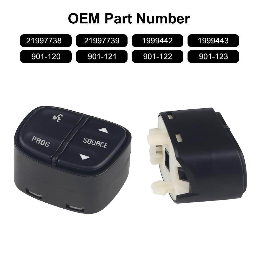Wmphe Compatible With Steering Wheel Radio Control Switch Buttons Chevy Silverado Gmc Sierra 2003-2007 Replace Oe # 21997738 21997739 1999442 1999443 901-120 901-121 901-122 901-123