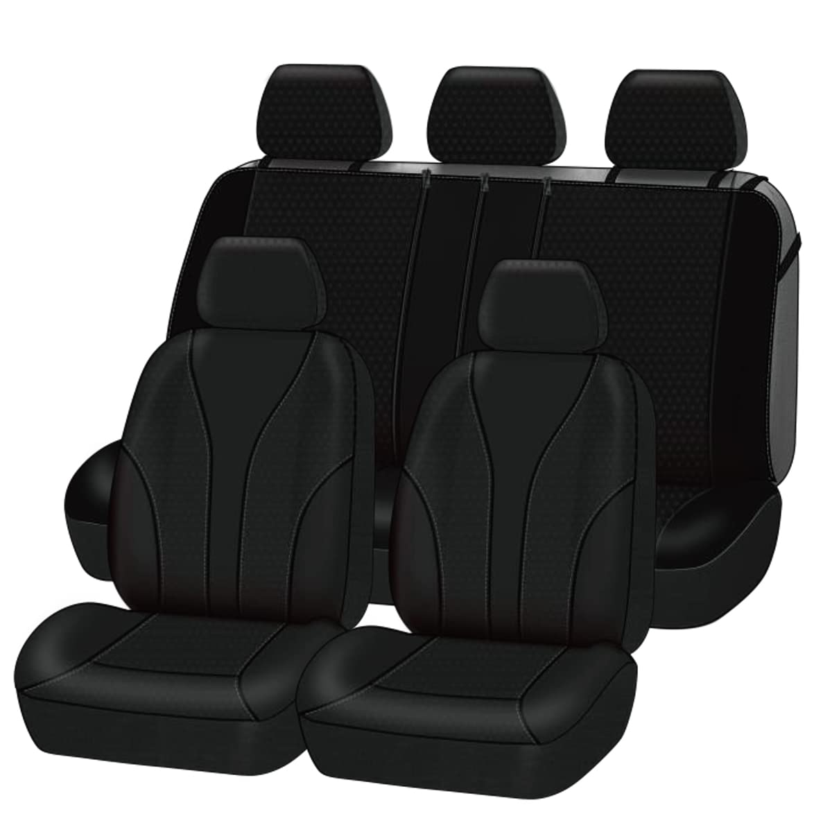 Flying Banner Car Seat Covers Full Cover Universal fit Car Truck SUV Van Hot Stamp Breathable Rear Bench Split Polyester Fabric 