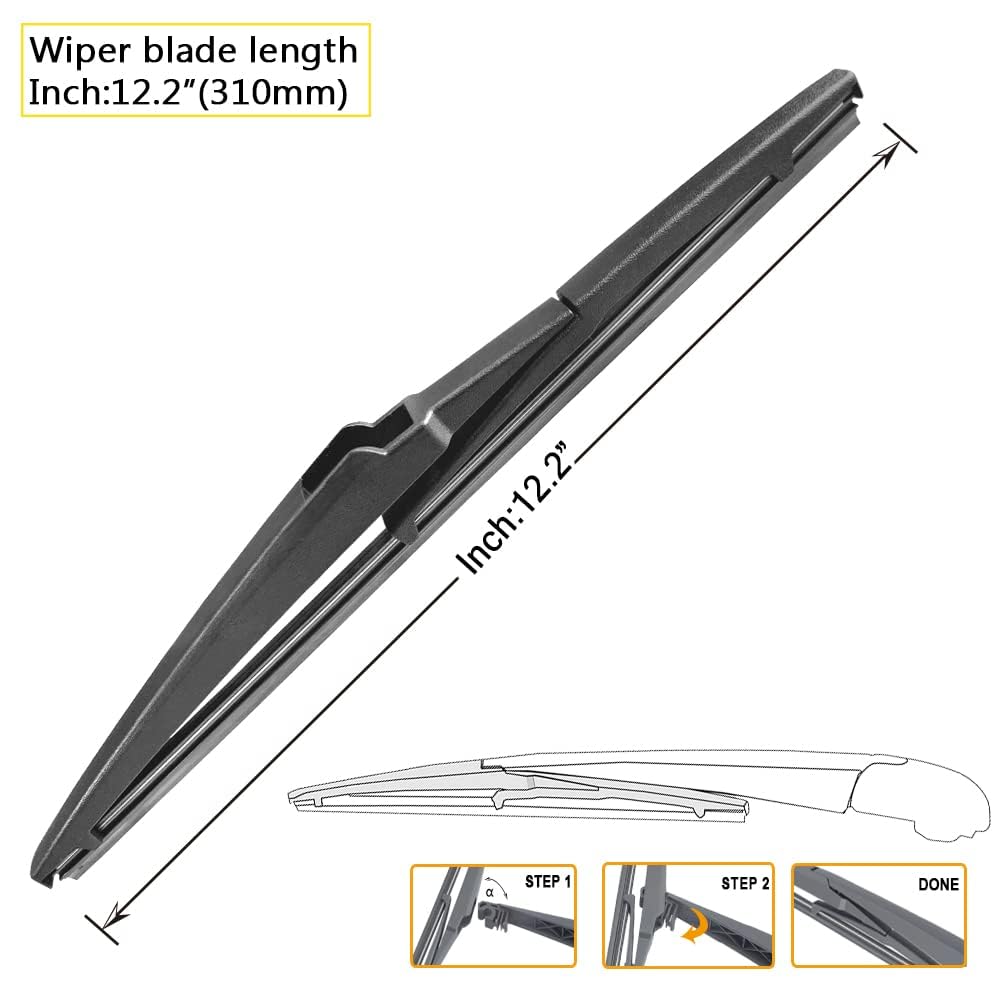 Autoboo 26''+20'' Windshield Wipers With 12'' Rear Wiper Blade Replacement For Toyota Highlander 2019 2018 2017 2016 2015 2014 2