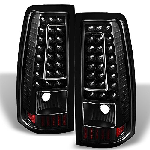 AKKON - For 99-02 Chevy Silverado 09-03 GMC Sierra Pickup Truck Black G2 LED Tail Lights Brake Lamps Replacement