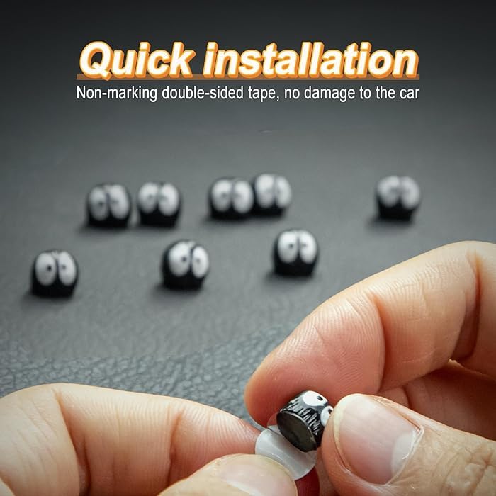 Soot Sprite Car Rearview Mirror - 25 Pcs Cartoon Soot Sprites Accessories for Car Interior Decoration Dashboard Car Ornament Fun