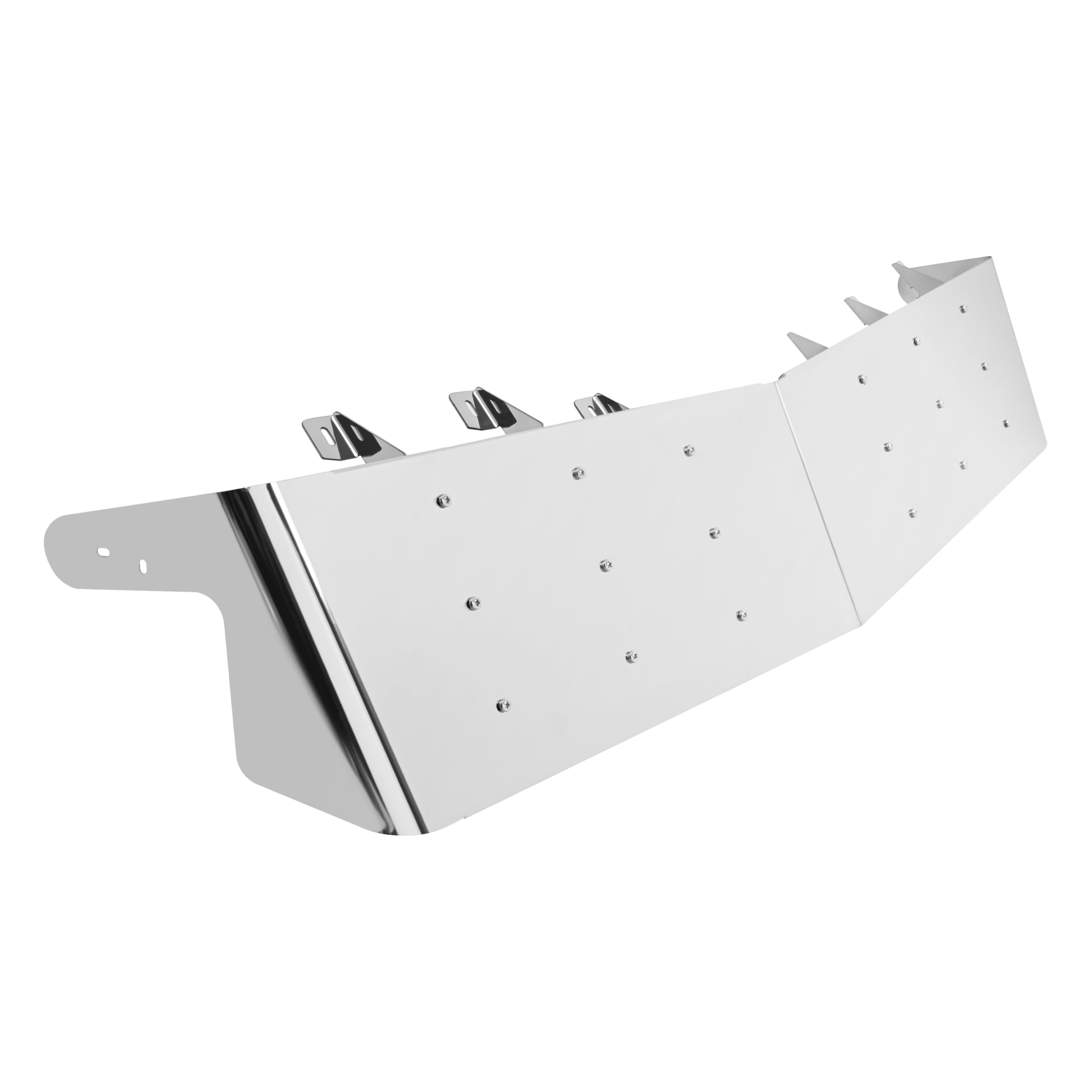 KUAFU 13'' Drop Visor Compatible with 1984-1998 Kenworth W900 T800 T600 T300 with Split Flat Windshield 304 Stainless Steel Flat