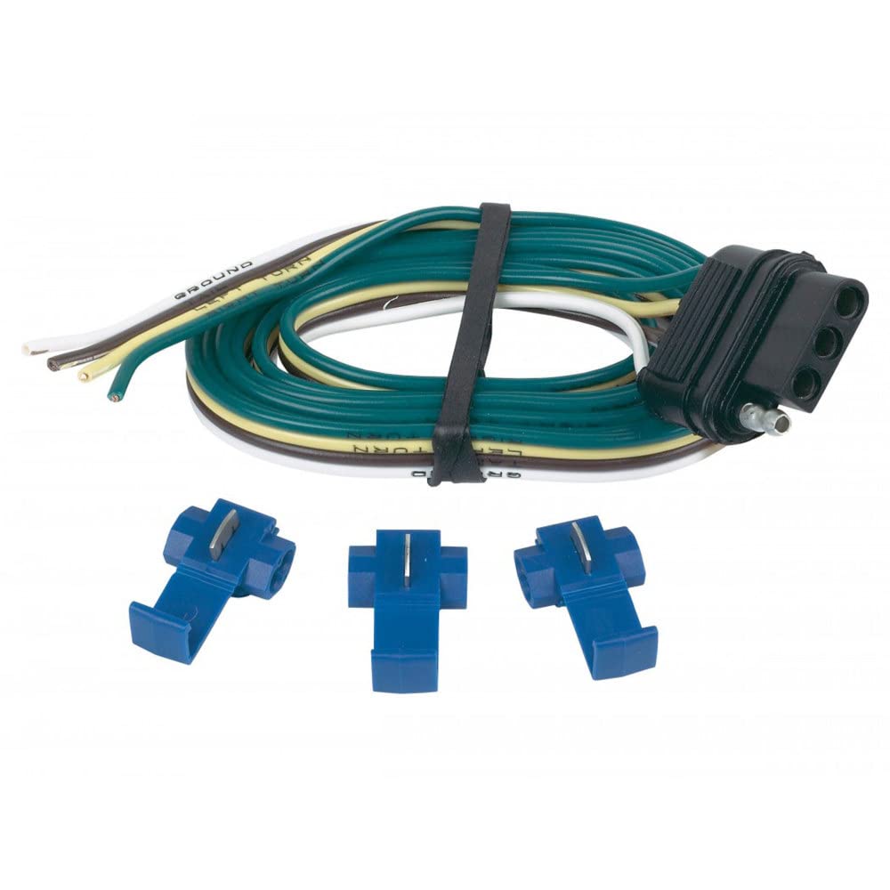 Hopkins Towing Solutions 48025 4 Wire Flat Vehicle End Connector with Splice Connectors
