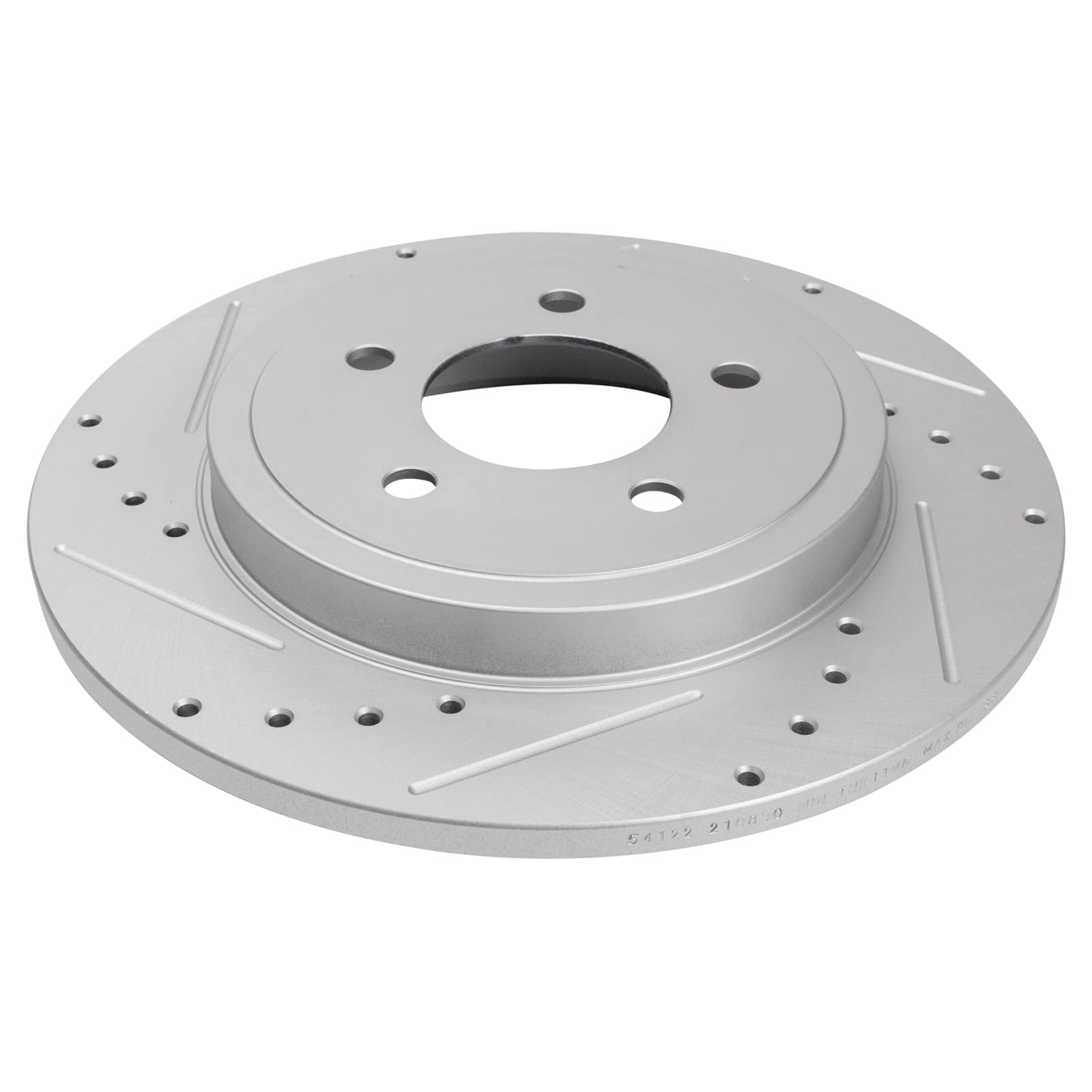 Trq Brake Rotors Set Premium G-Coated Performance Slotted X Drilled Rear Driver & Passenger Side Compatible With 2005-2010 Ford