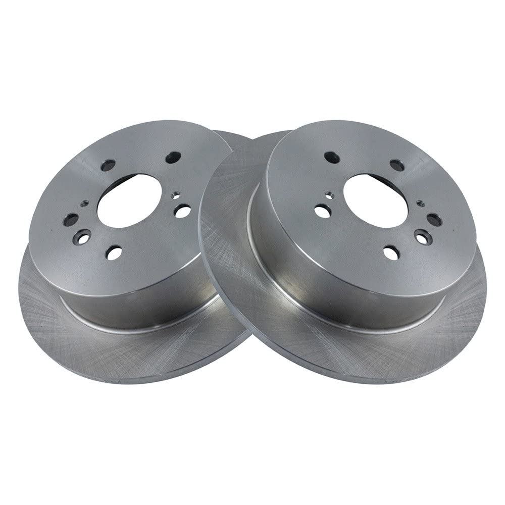 Trq Rear Brake Rotors Set Solid Compatible With 2004-2010 Toyota Sienna
