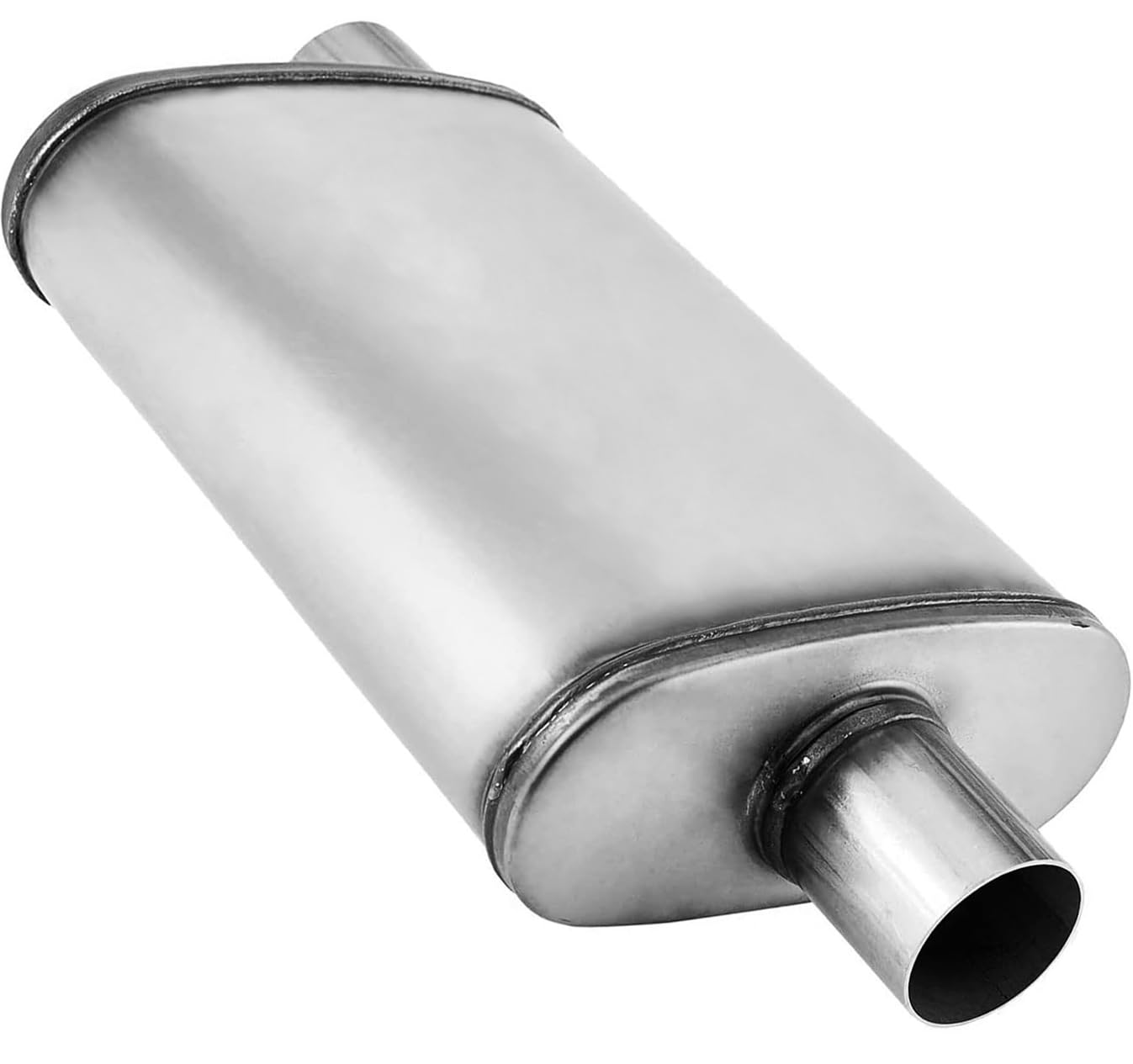 3 Inch Universal Exhaust Muffler,Straight-Through Performance Muffler Resonator With Stainless Steel Exhaust Tip For Cars, Truck