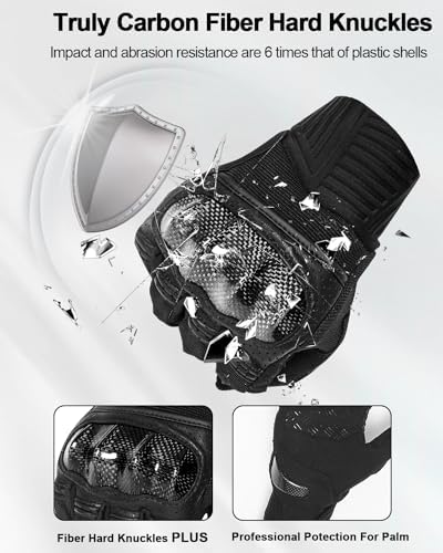 Rigwarl Latest Upgrade Biker Glove For Men And Women With Wear-Resistant Palm, Dirt Bike Gloves Comfortable Won 'T Scratch Hands