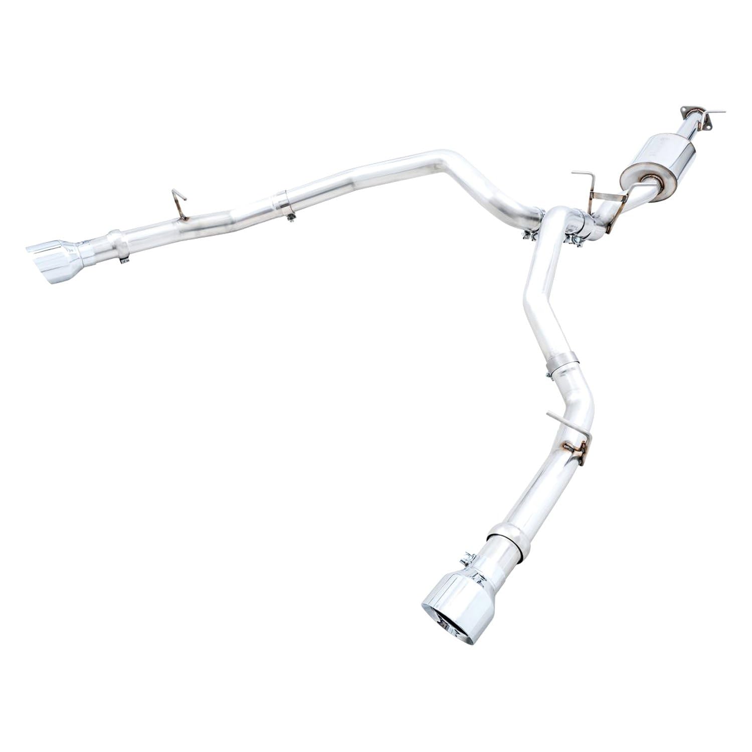 Awe Tuning 19-21 Ram 1500 5.7L (W/Cutouts) 0Fg Dual Rear Exit Cat-Back Exhaust - Chrome Silver Tips - 3015-32005