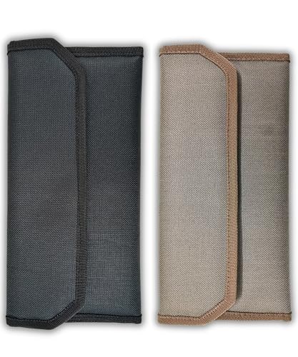 Ransh Car Document Holder Or Two Wheeler Document Organizer, All Vehicle Document Organisers, Pack Of 2 (Mat Black & Mat Brown)