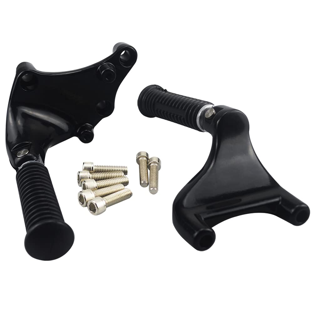 Wowtk Passenger Footpeg W/Mount Kit,Rear Passenger Footrests Pedal W/Mount Kit For Harley Sportster Forty-Eight 48 Seventy-Two 72 883 1200 2014-2022,Black