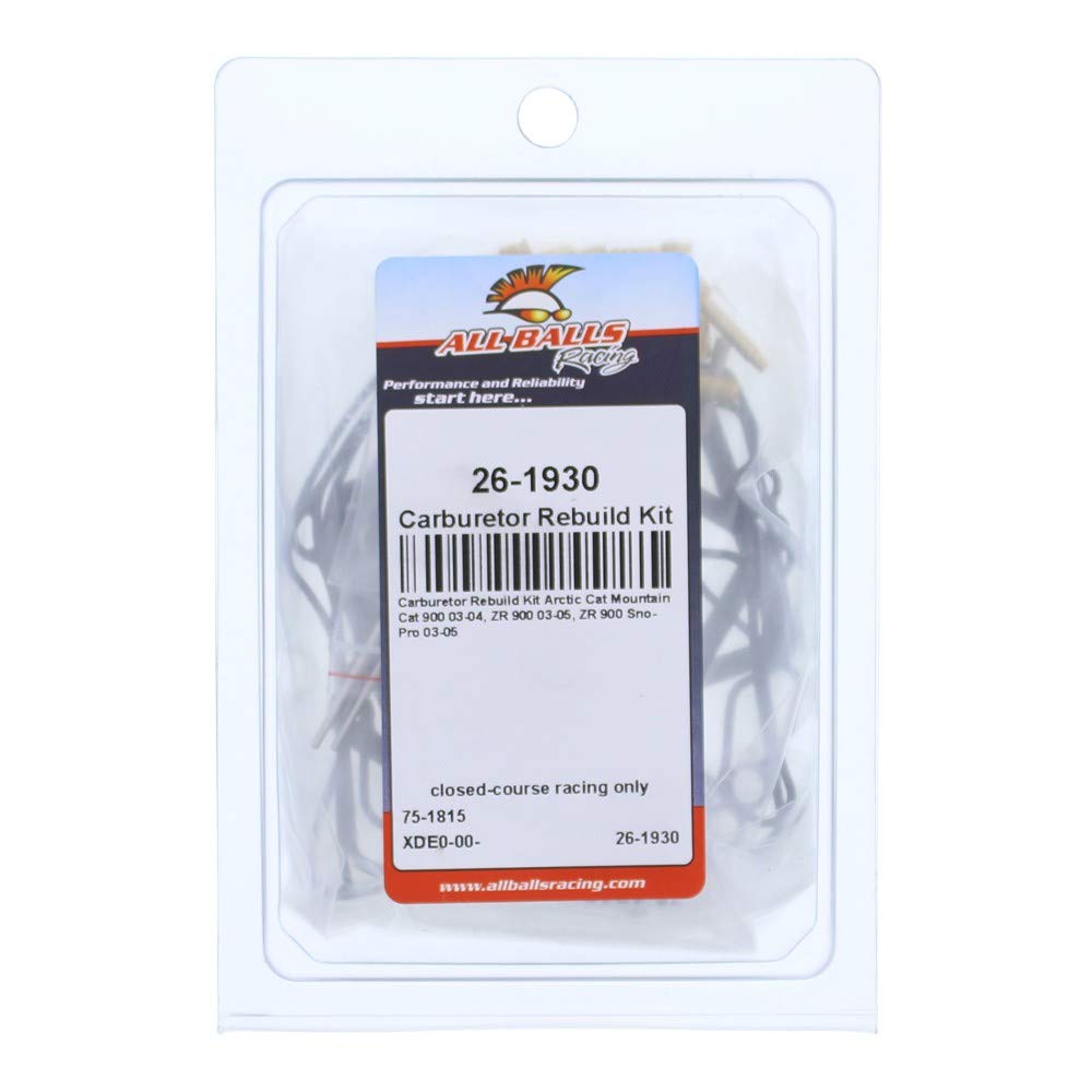 All Balls Racing 26-1930 Carburetor Rebuild Kit Compatible With/Replacement For Arctic Cat Mountain Cat 900 2003-2004, Zr 900 20