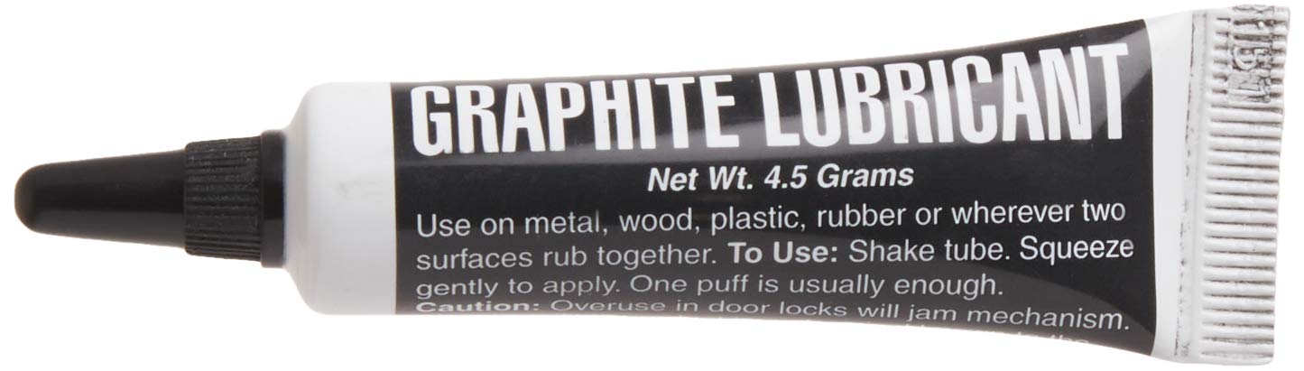 Lucky Line Graphite Dry Lock Lubricant Powder, 4.5 Grams (9501), Black And White