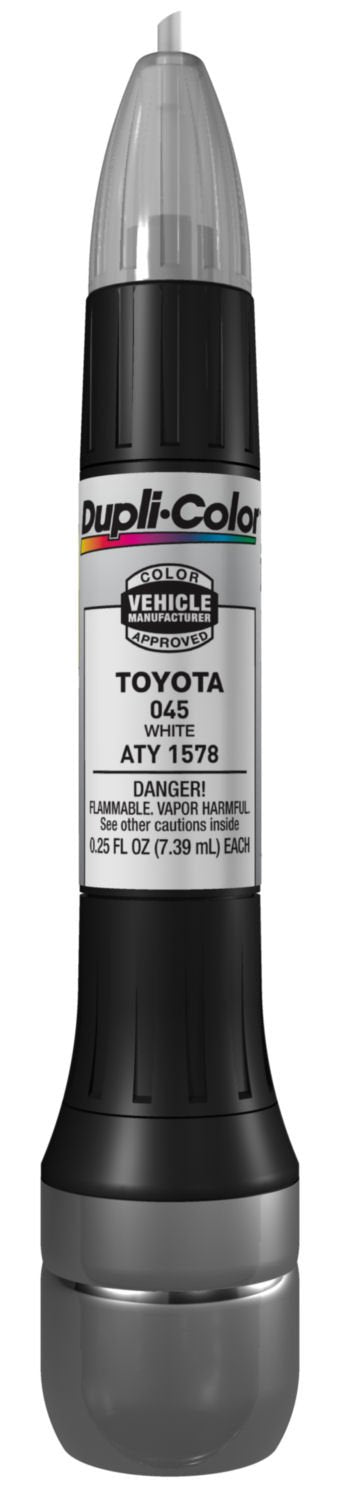 Dupli-Color Aty1578 Scratch Fix All-In-1 Exact-Match Automotive Touch-Up Paint - Toyota White - 0.25 Oz. Paint Pen