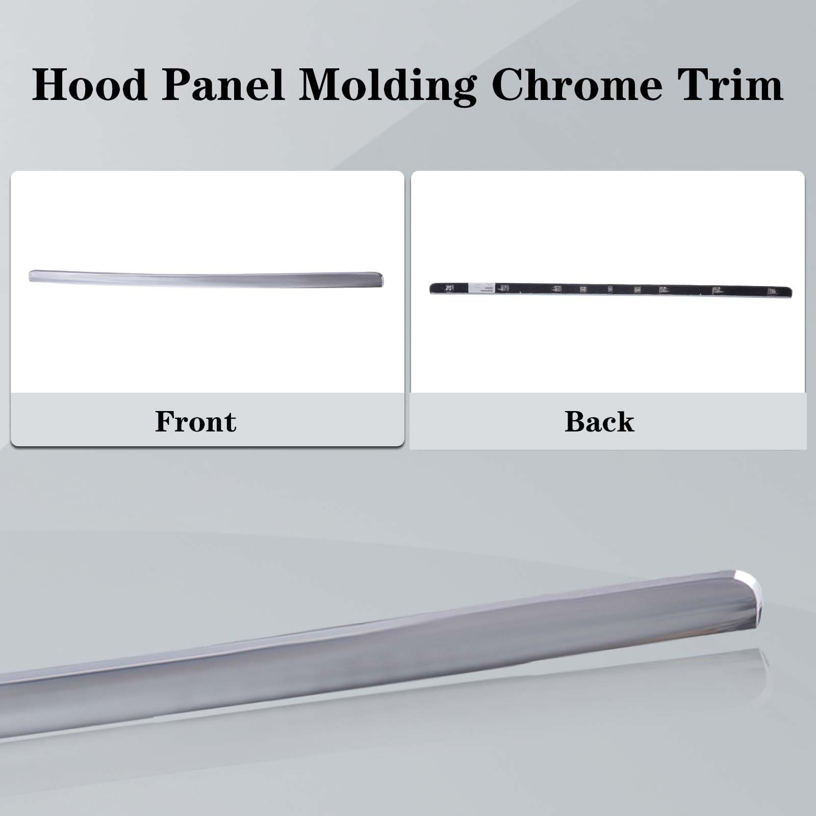 Carpartsdepot Hood Panel Molding Chrome Trim Compatible For 2006-2010 Ford Explorer Fo1235105 6L2Z16856Aa