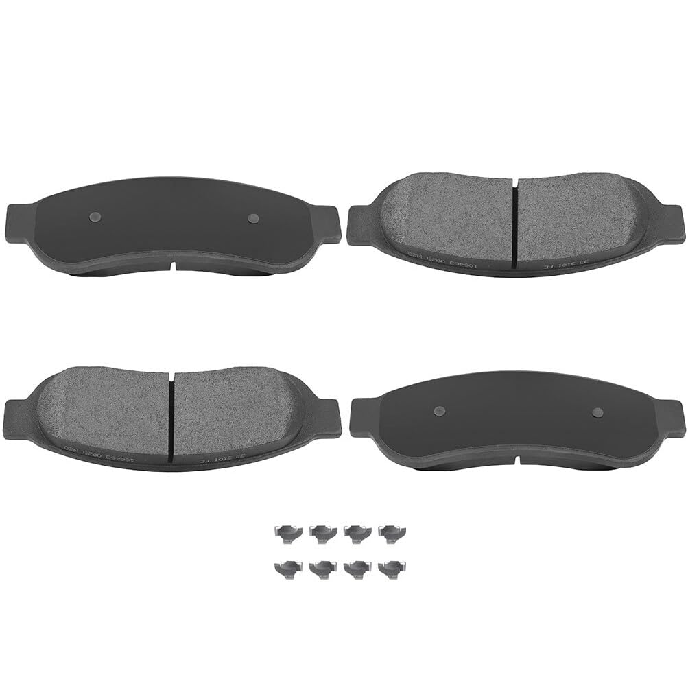 Automuto 4Pcs Rear Semi-Metallic Disc Brake Pads Set D1067 For Ford For F-250 Super Duty 2005-2012, For Ford For F-350 Super Dut