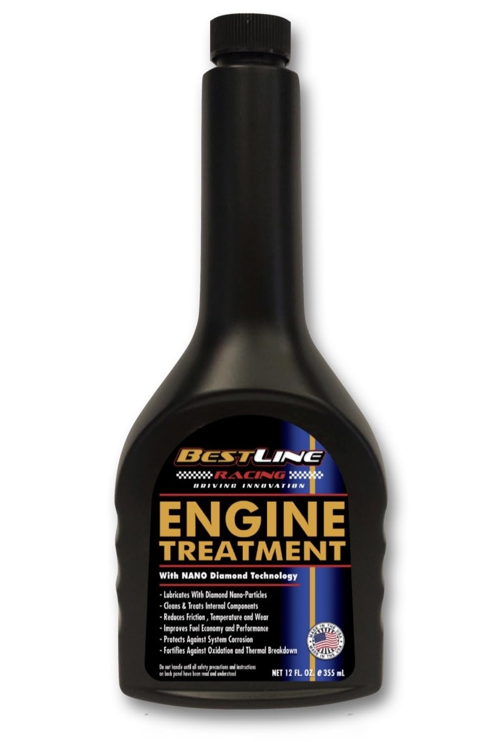 DNL BestLine Racing Nano-Lubricant Engine Oil Additive, 12oz for Gas & Diesel - Reduces Friction 60%, Enhances Performance & Protection