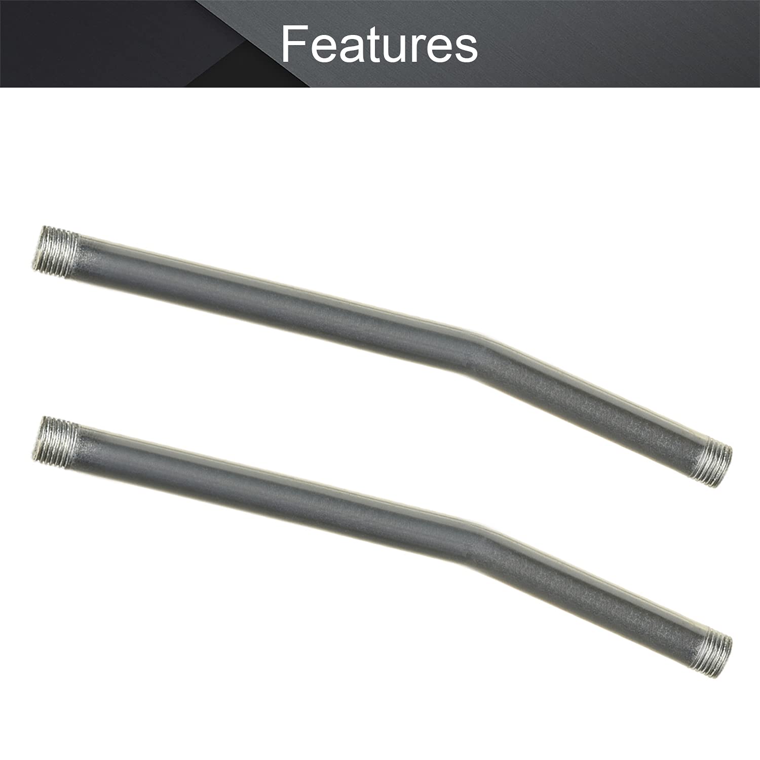 Utoolmart 1/8 Inches Npt Grease Fitting Standard Grease Metal Extension Tubes 2Pcs
