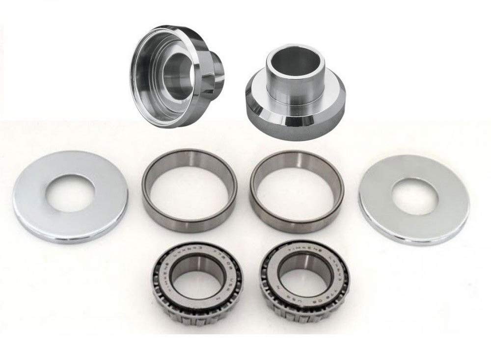 Chrome Neck Cups Cup Set Timken Bearings Kit Harley Chopper Bobber Custom 12253