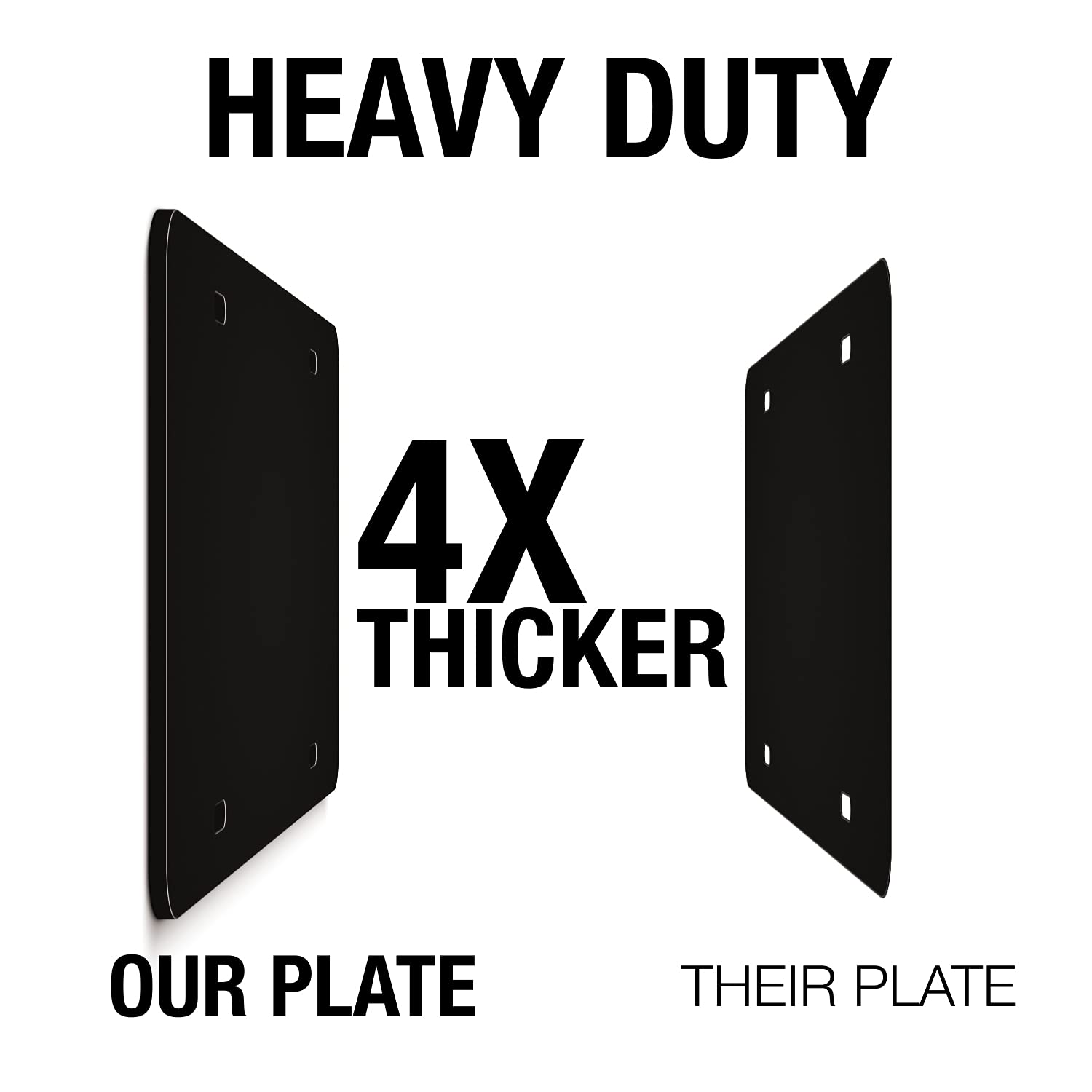 2-D Heavy Duty Reflective Thin Blue Line License Plate Patrol Made In Usa