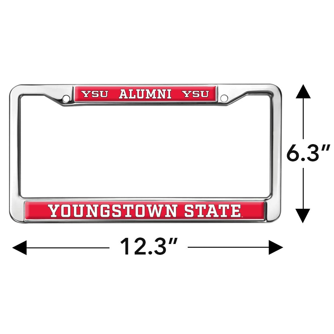 Youngstown State University Alumni Logo Full Size Standard License Plate Metal Frame