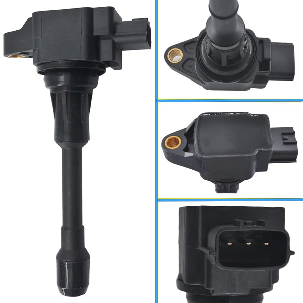 Autowxjq Ignition Coil Iridium Spark Plugs Set of 4pcs UF549 Compatible with Nissan Infiniti Altima Sentra Versa Rogue Cube QX60