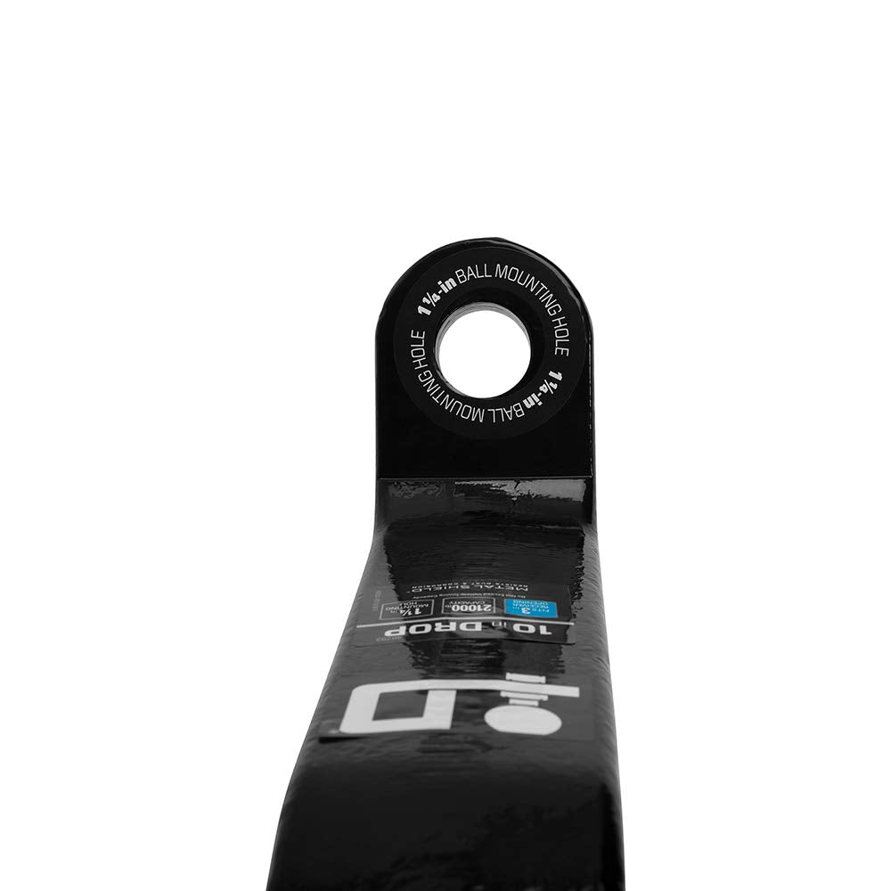 Reese Draw-Tite 40703 3'' Square Forged Class V Receiver Hitch Ball Mount - 10'' Drop