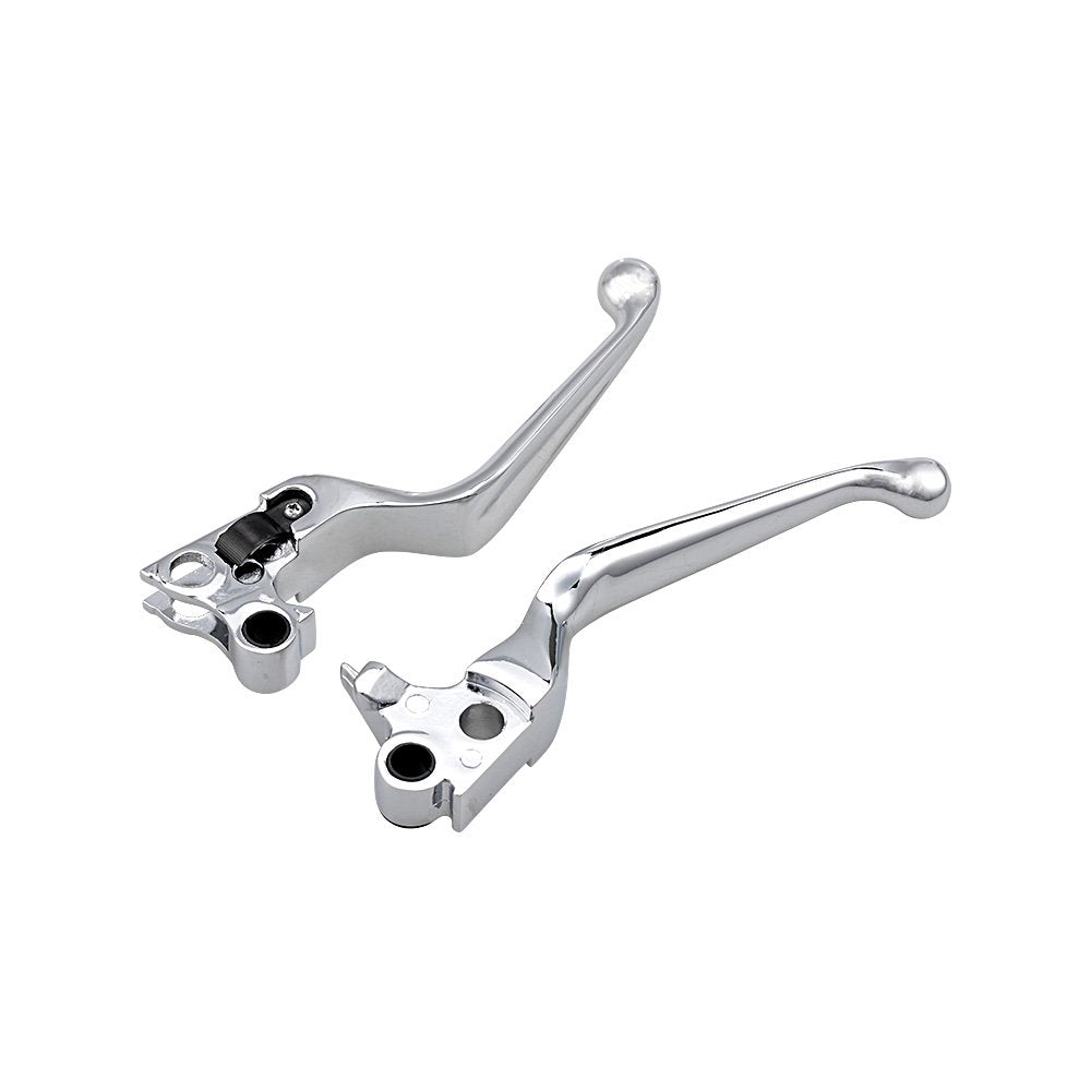 2X Chrome Brake Clutch Hand Levers Fit Harley Davidson Dyna Xl Sportster 883 1200 Softail Fat Boy Road King