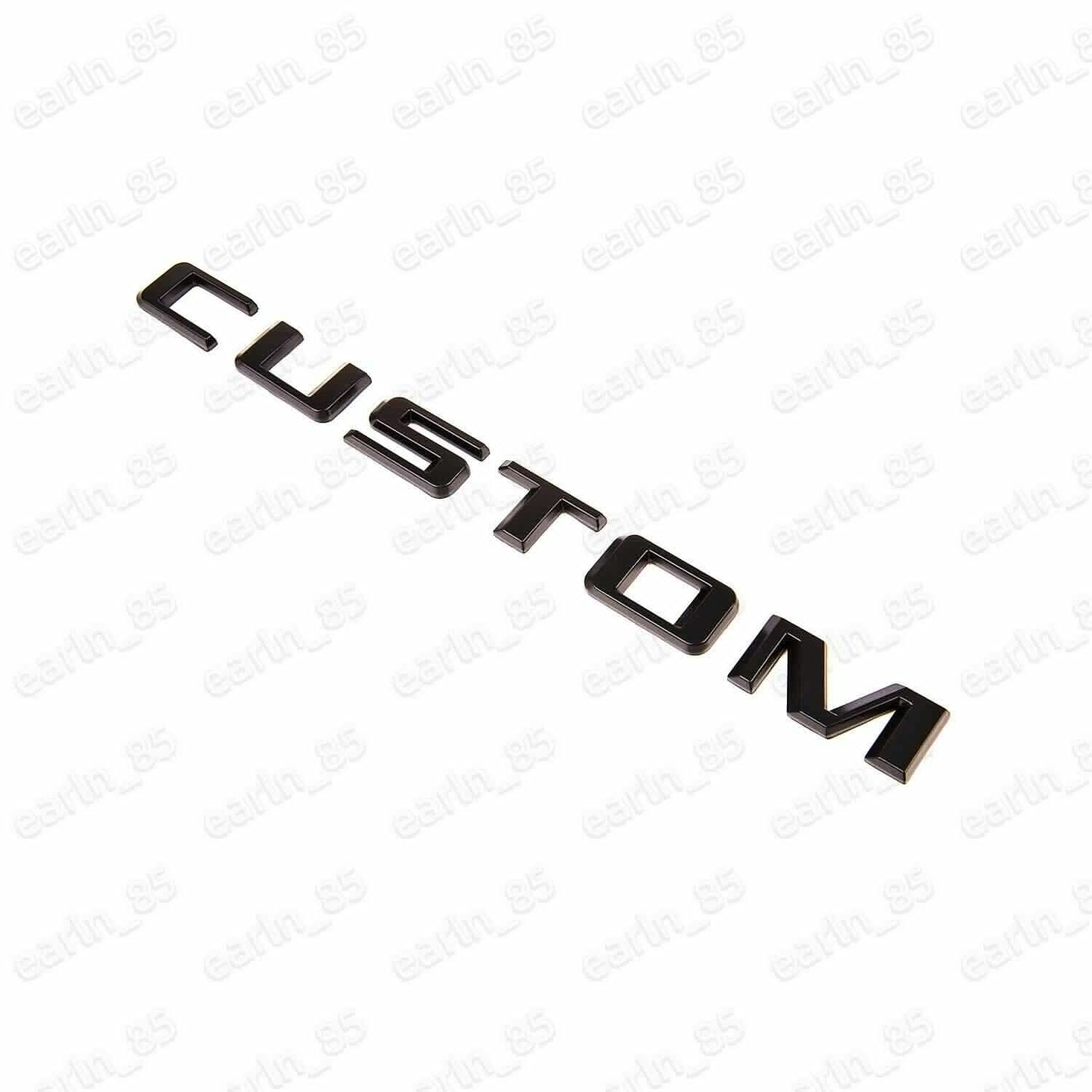 1Pc 2019-2023 Silverado 1500 Tailgate Custom Letter Logo Emblem 3D Badge Nameplate Replacement for Silverado (Matte Black)