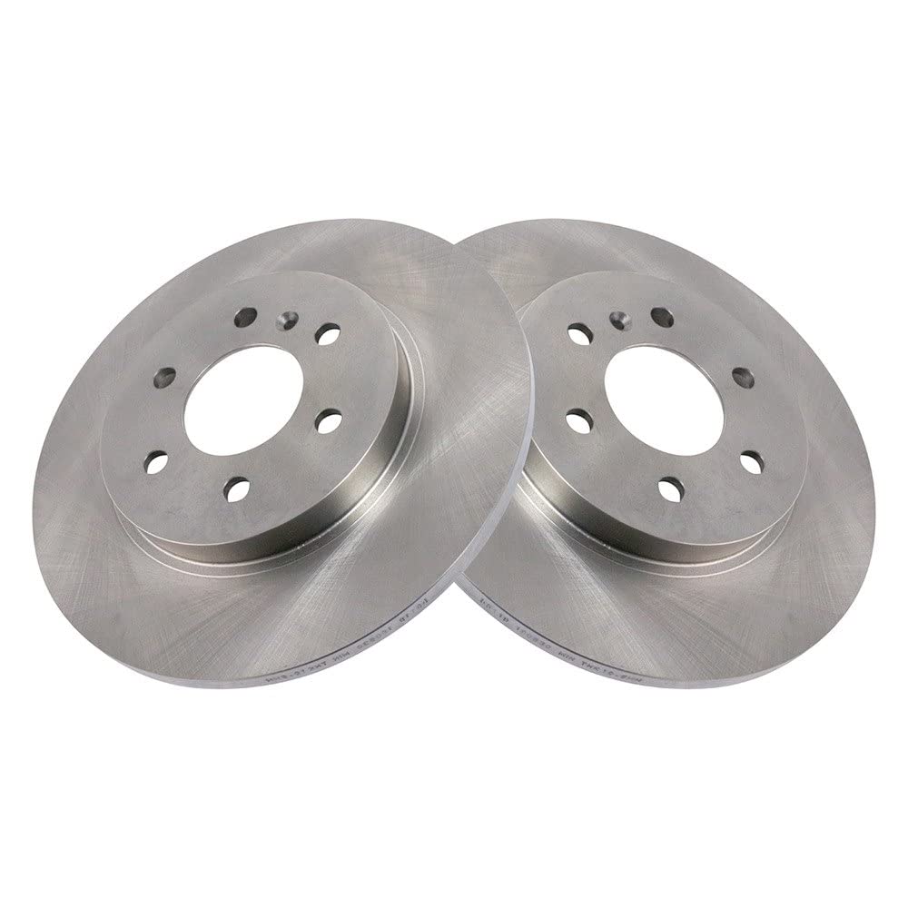 Trq Rear Brake Rotors Set Solid Compatible With 2006-2007 Buick Terraza 2006-2008 Chevrolet Uplander 2006 Pontiac Montana Saturn