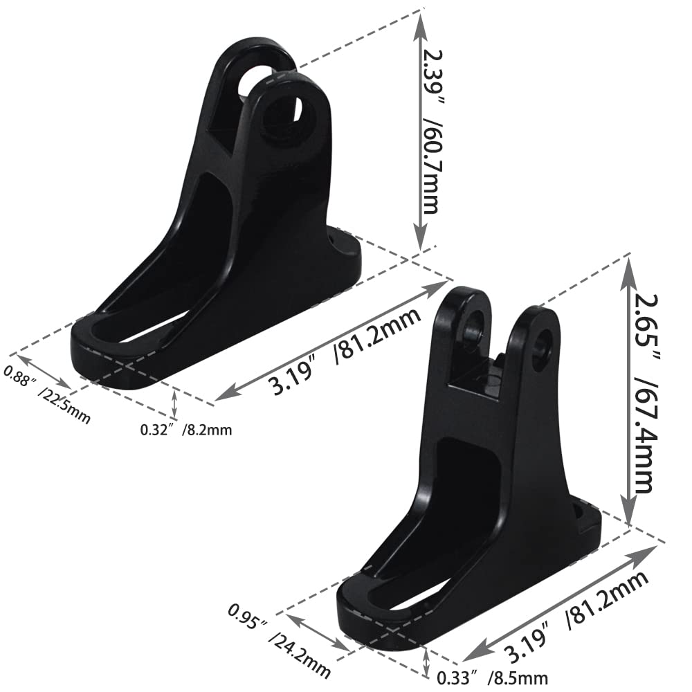 WOWTK Rear Passenger Mini Footboard Mount Fit for Harley Touring Models 1993-2024 Road King FLHR Road Glide FLTRX Street Glide F