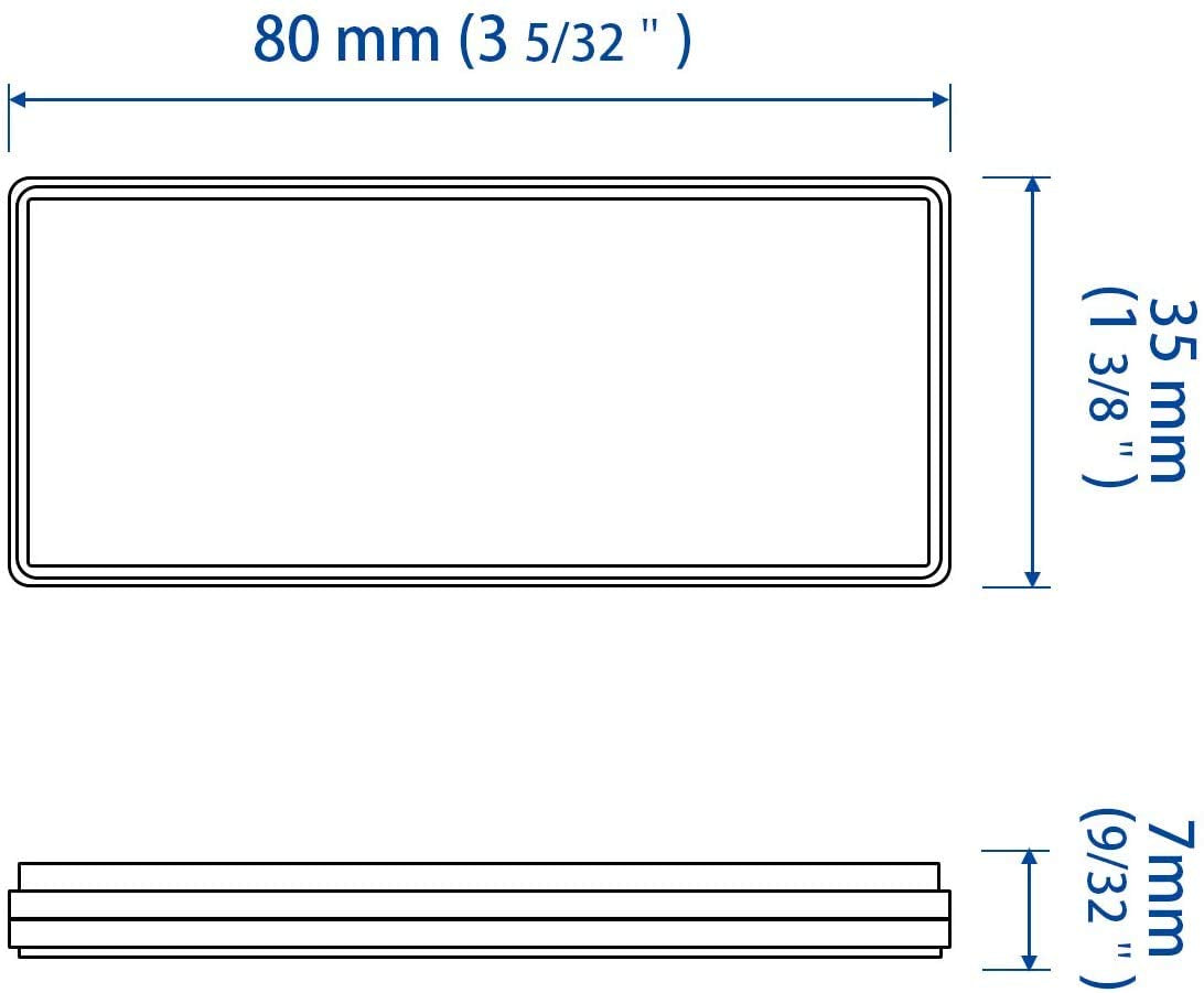 All Star Truck Parts] 10X Red Class A 80Mm X 35Mm 3.14'' X 1.4'' Rectangular Reflector Strong Stick-On 10 Pack For Trailers Truc