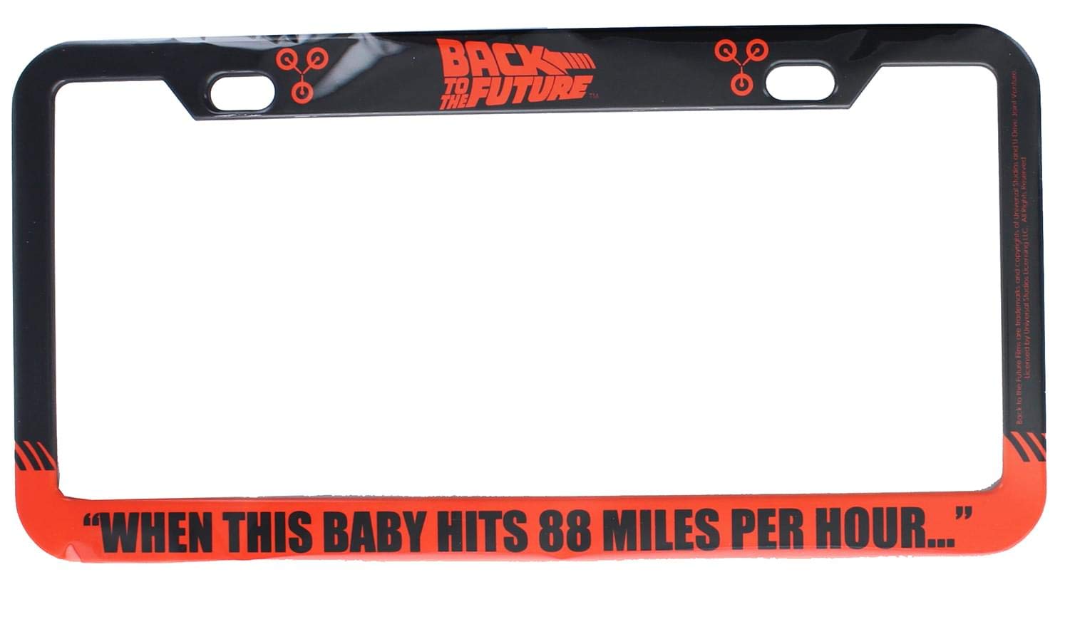 Factory Entertainment Back To The Future 88 Mph License Plate Frame, Red