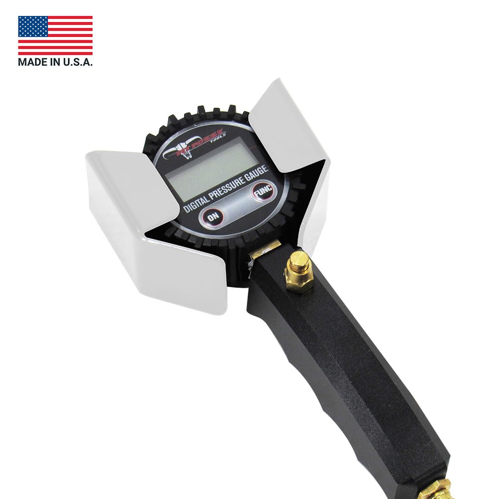 Pit Posse 461 Air Gauge Holder Pouch For Car Enclosed Trailer Garage Shop - Made In Usa - Aluminum Tire Meter Air Pressure Gage