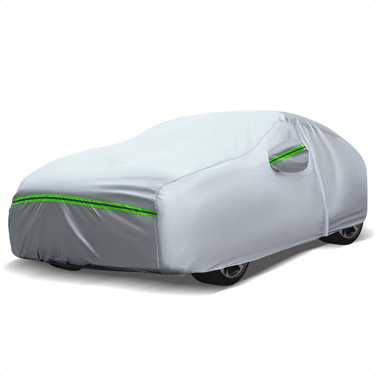 AUQDD 6-Layers Premium Sedan Car Cover Waterproof All Weather Weatherproof UV Sun Protection Snow Dust Storm Resistant Outdoor E