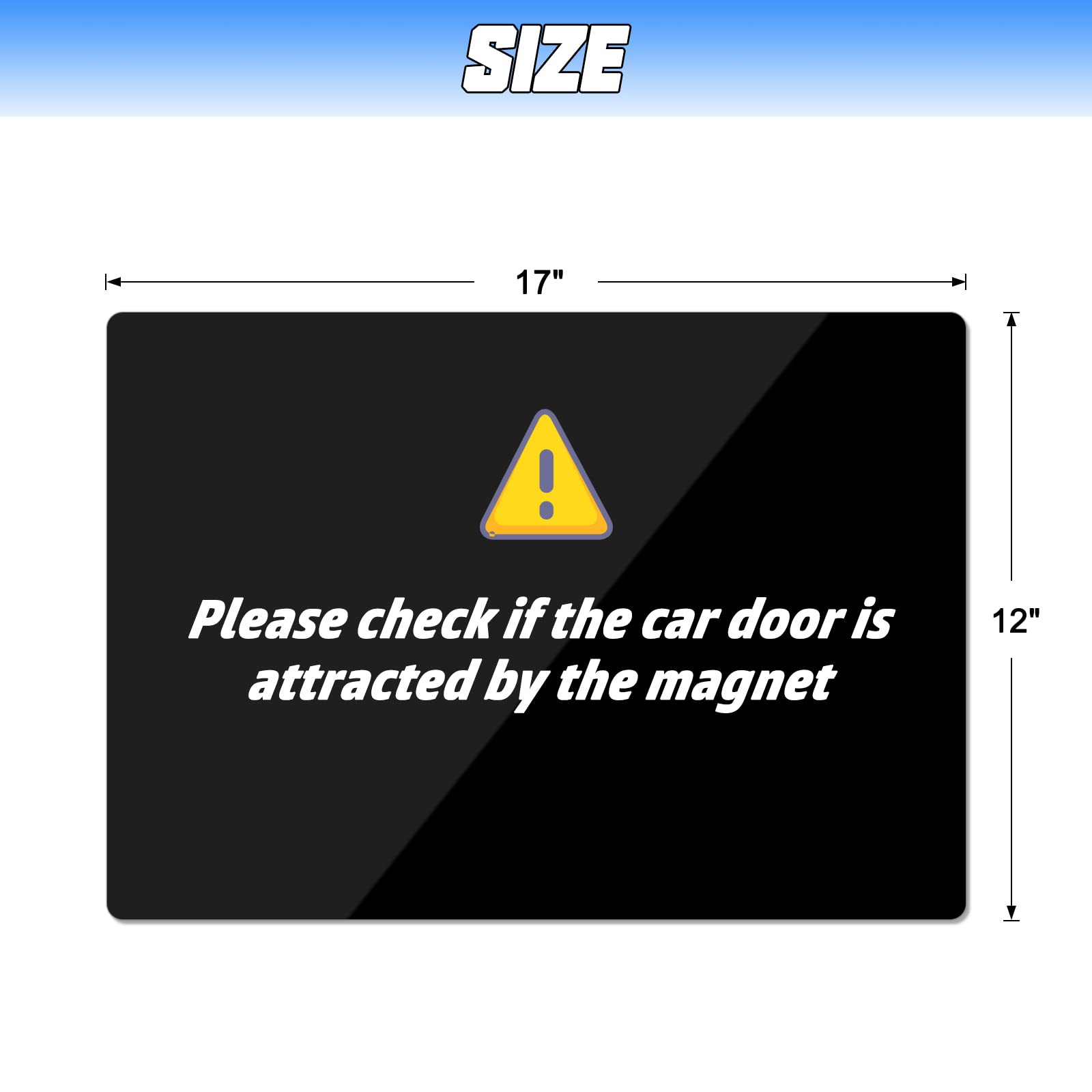 XYK 4 Pack Black Car Magnets - 50 mil Vinyl, Rounded Corners, Protects Against Scratches & Dents, Ideal for Business Advertising