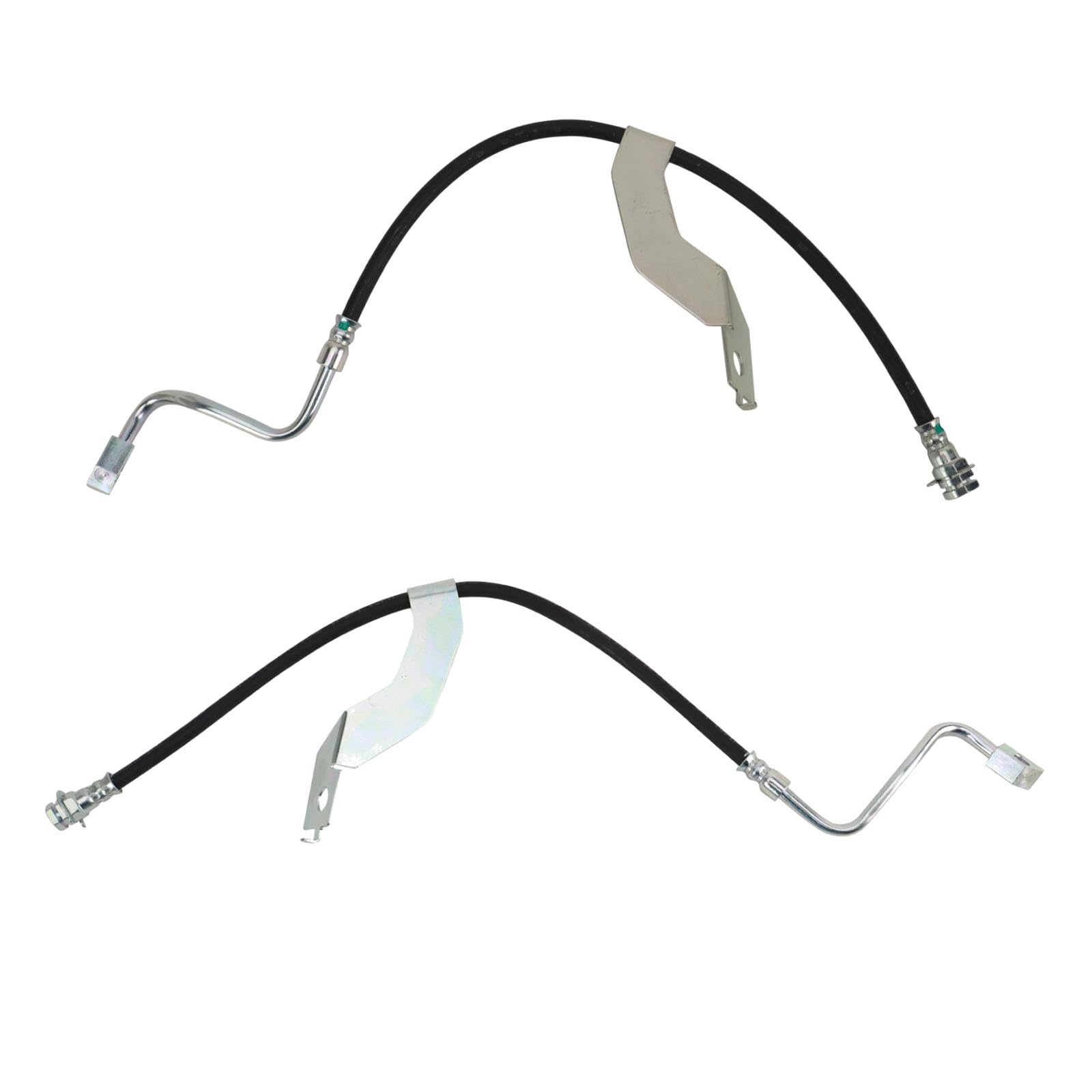 Trq Front Brake Hose Set Compatible With 2008-2012 Ford F-250 Super Duty F-350 Super Duty