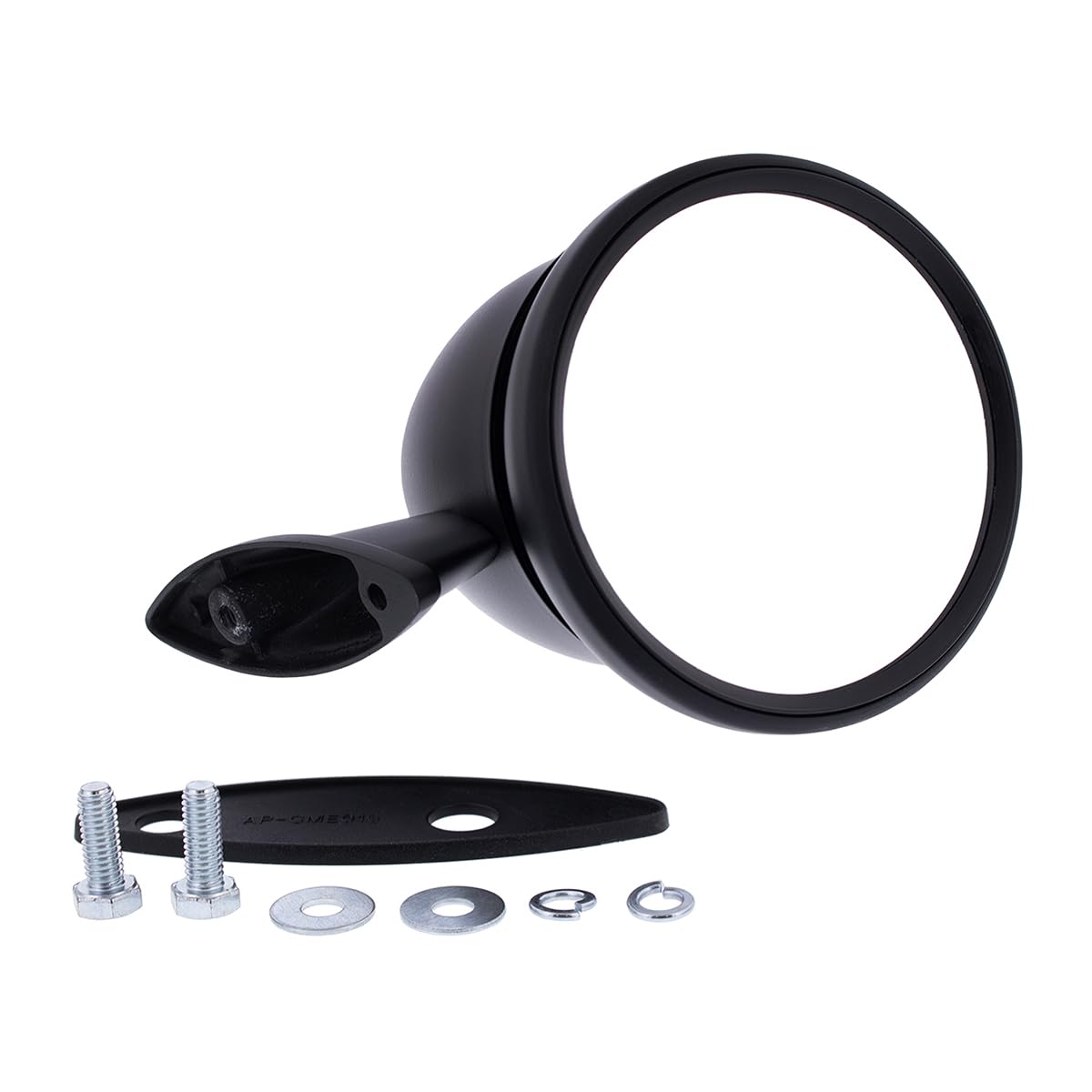 United Pacific S1403 Gt Racing Style Mirror, Die-Cast Arm & Mirror Head, Universal Application, Fits L/H Or R/H Side - Black - O