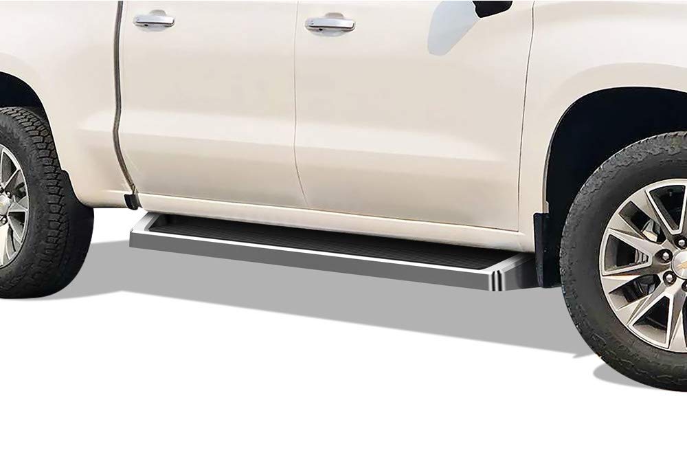 Aps Running Boards Style Compatible With Chevy Silverado Gmc Sierra 1500 2019-2024 Crew Cab & 2500 Hd 3500 Hd 2020-2024 (Silvera