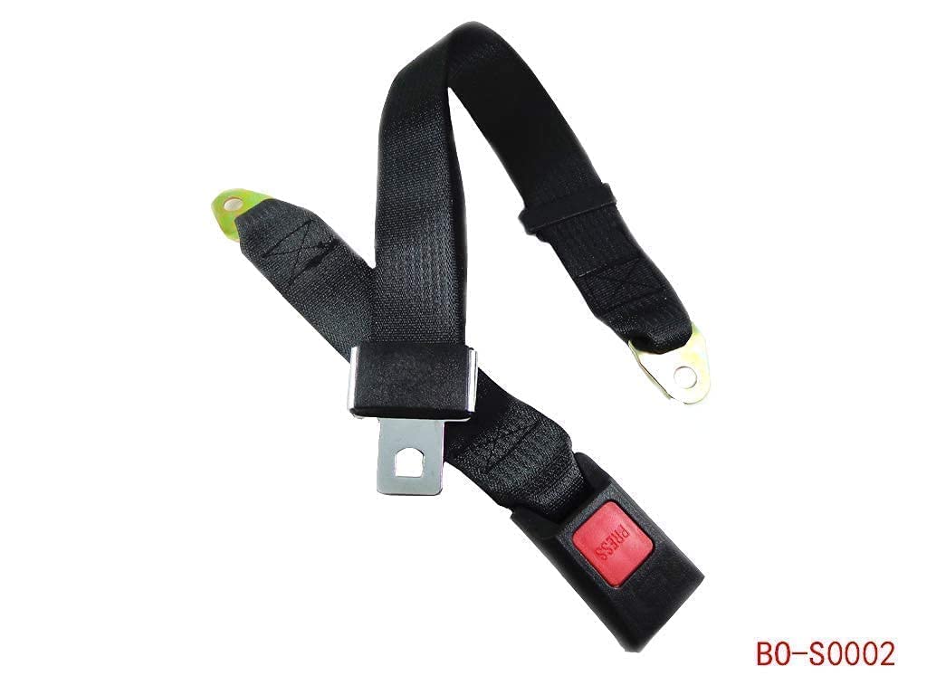 2 Point Adjustable Single Seat Safety Belt Harness fits Go Kart ATV UTV Quad Club Golf Cart Buggie Taotao Sunl Roketa (1)