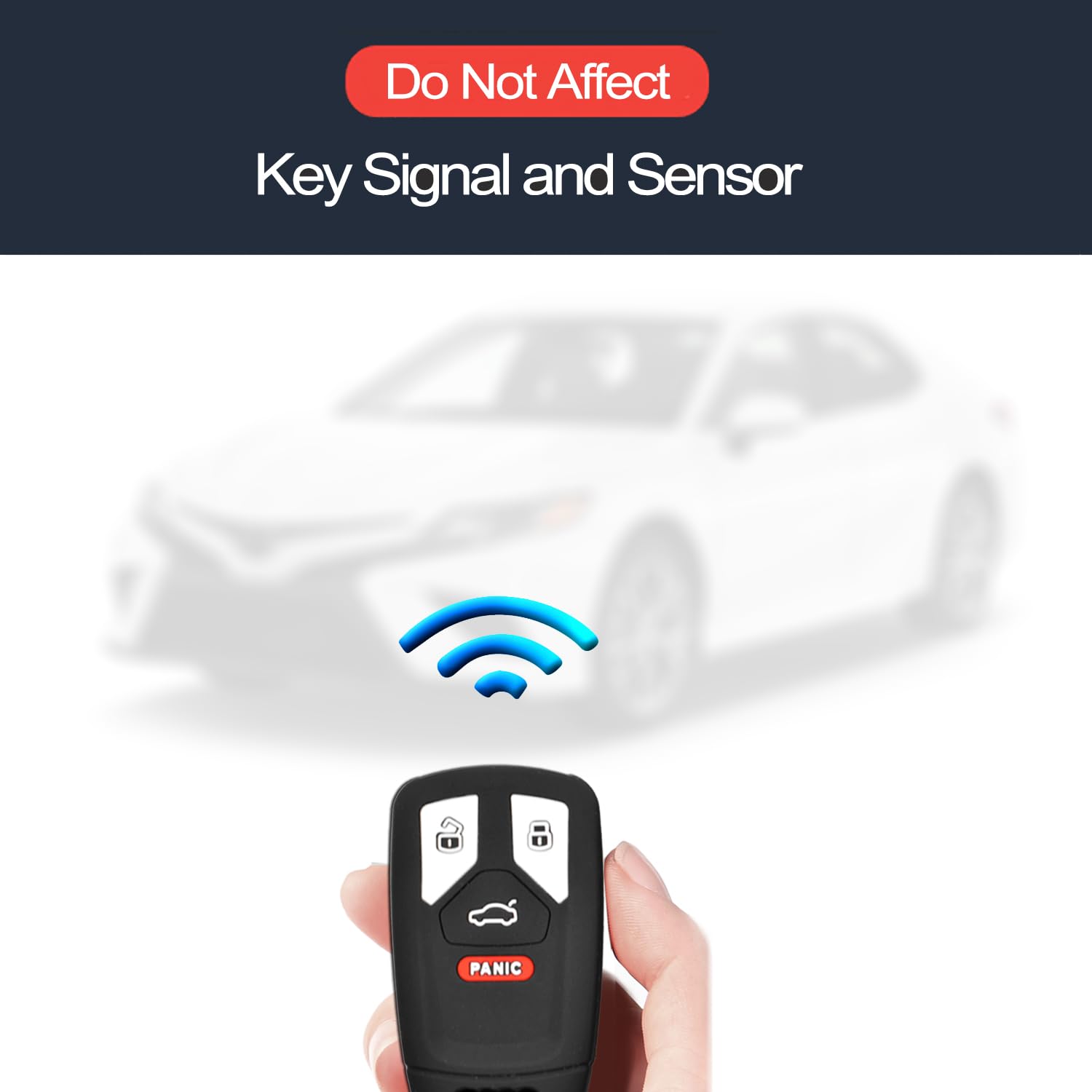 INFIPAR 2pcs Fit for Audi A4 A5 A6 A7 A8 Q5 Q7 R8 RS7 S4 S5 S6 S7 S8 SQ5 TT allroad Quattro Sportback Key Fob Cover Case Key Cha