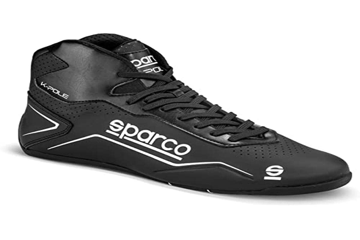 Sparco Unisex'S Modern Kart Shoes K-Pole Size 44 Black/Flu, Men10 D(M) Us=44Eu