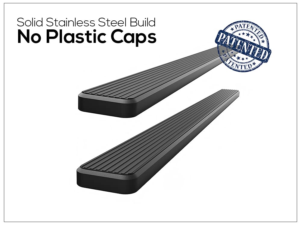APS Wheel to Wheel Running Boards 6in Compatible with Ford F150 2015-2025 Regular Cab 6.5ft Bed & F-250 F-350 Super Duty 2017-20