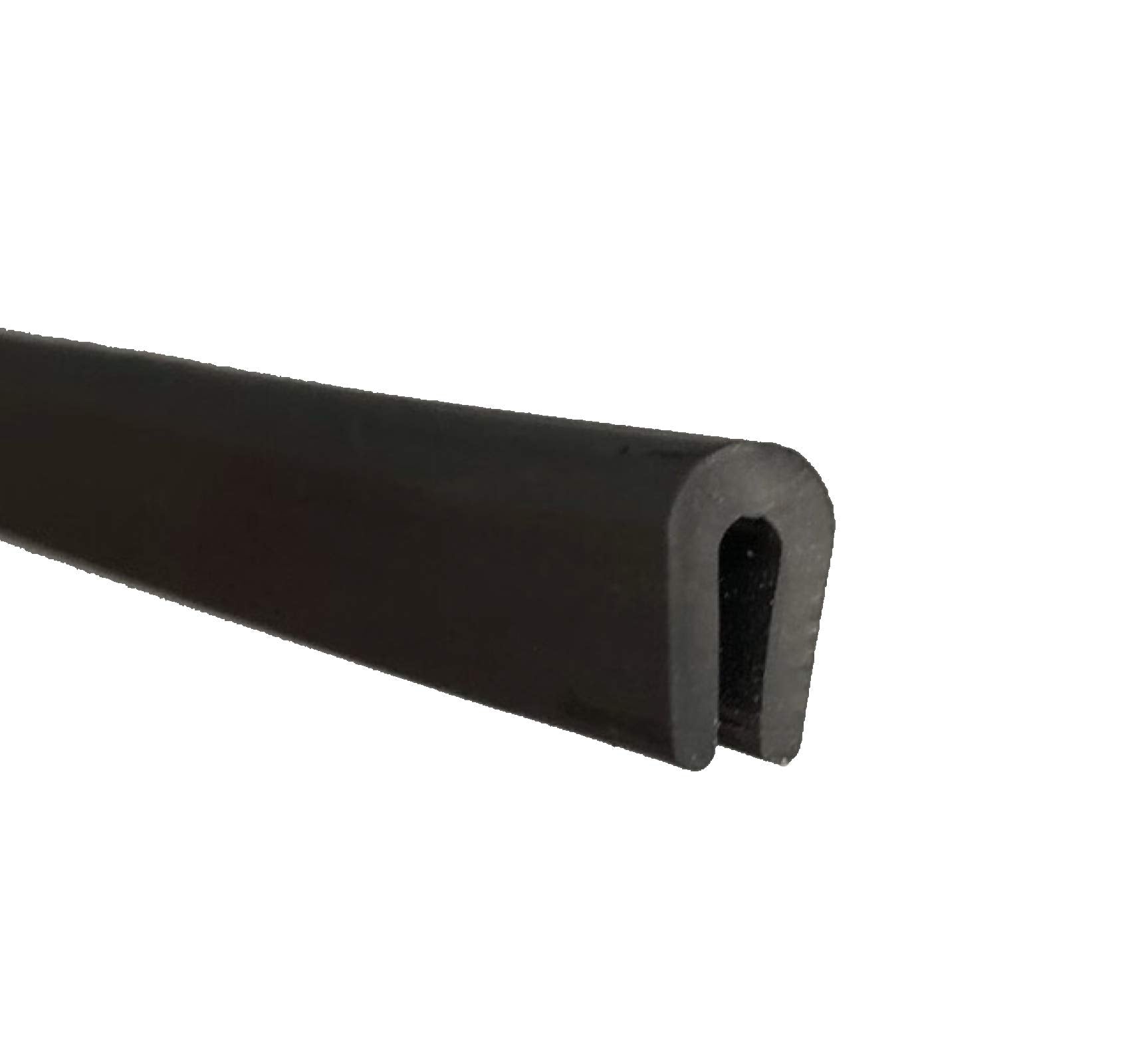 Black U Channel Edge Trim Seal EPDM 33/64'' high X 11/32'' Wide (15 Feet)