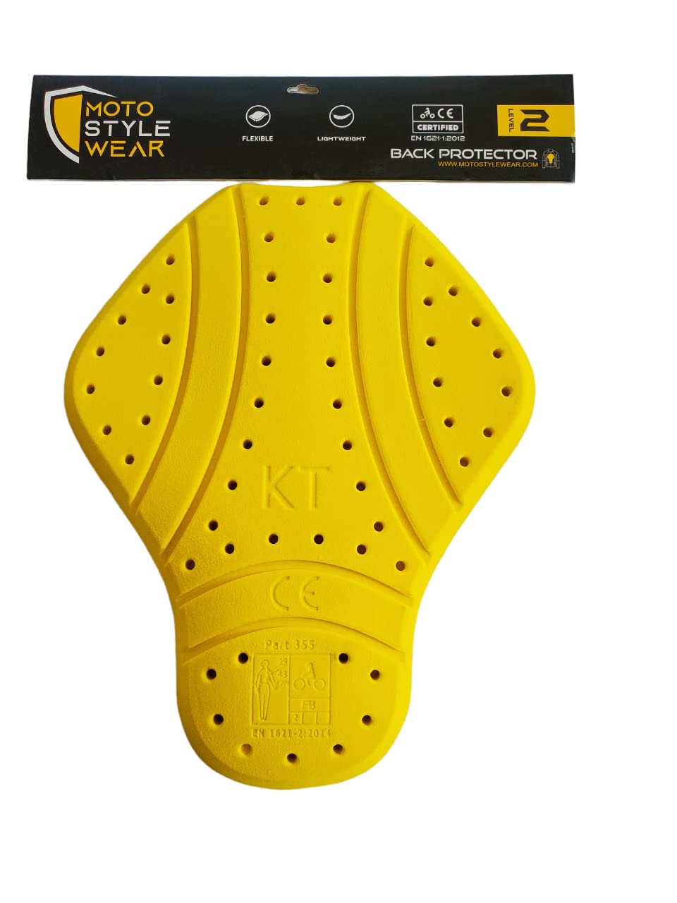 Motostylewear Universal-Ce-2 Back Armor Protection Pad, Level 2 Approved Armor Pads For Motorcycle Jackets, Ce Level 2 Back Protector, Ce Insert Armor & Pads For Protection For Women And Men.