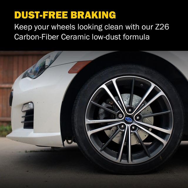 Power Stop Z26-6006 Z26 Street Warrior Front Carbon-Fiber Ceramic Brake Pads For Dodge Durango 2021, Jeep Grand Cherokee 2018-2021 [Model Specific]