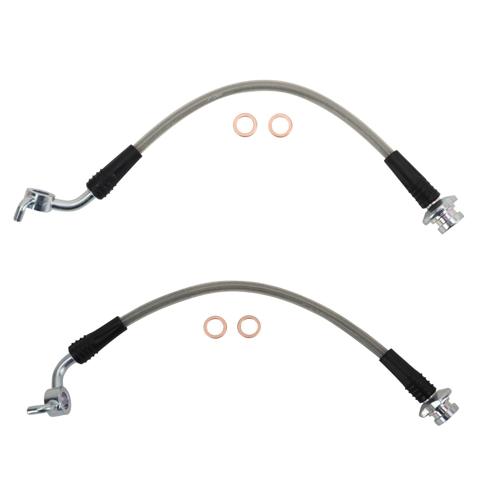 Trq Rear Performance Brake Hose Set Compatible With 2002-2006 Nissan Altima 2004-2008 Maxima