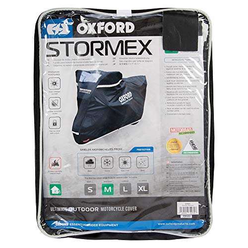 Oxford - Stormex Cover Outdoor Motorcycle Protective Cover, Black