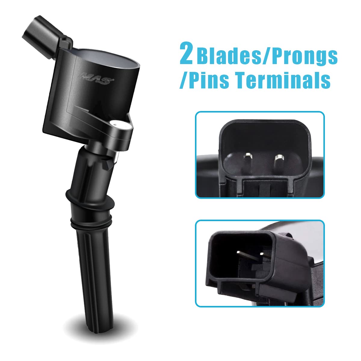 Mas Ignition Coils Dg508 And Motorcraft Oem Spark Plugs Sp413 Compatible With Ford F-150 Mustang V8 4.6L Pack Of 8