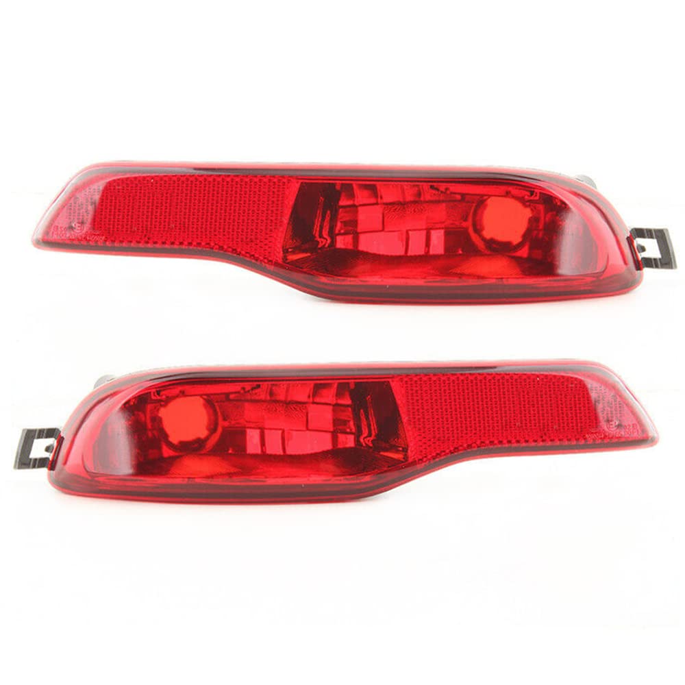 MASO Rear Bumper Reflector Driver & Passenger Side Light Lamp Lens Cover Compatible with Jeep Cherokees 2014 2015 2016 2017 2018