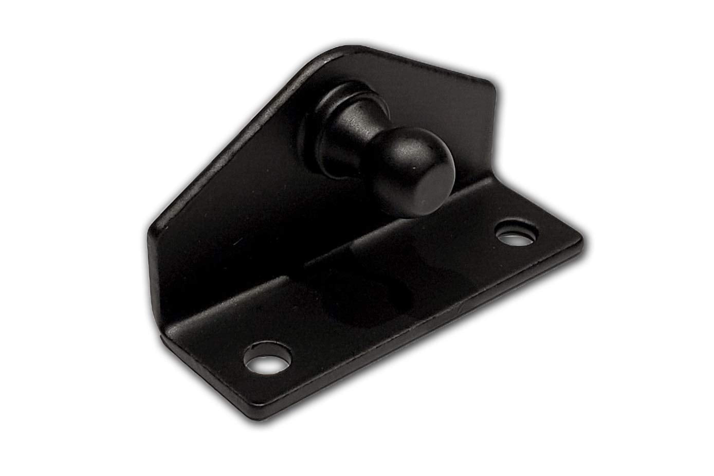 10mm Ball-Stud Brackets (10 Pack) (2L x 0.75W x 1.125H) - Black Powder-Coating over Zinc-Plating - Gas Strut Lift Support